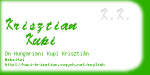 krisztian kupi business card