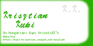 krisztian kupi business card